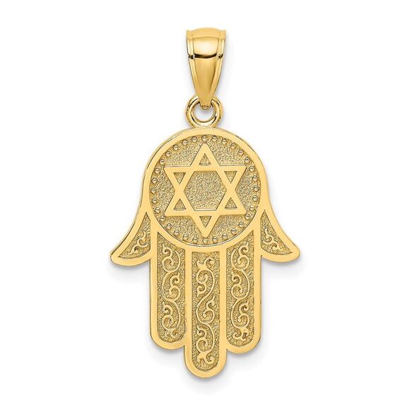 10K Yellow Gold Hamsa W/ Star Of David Charm,All Products : American Fashion Style Bags On Sale